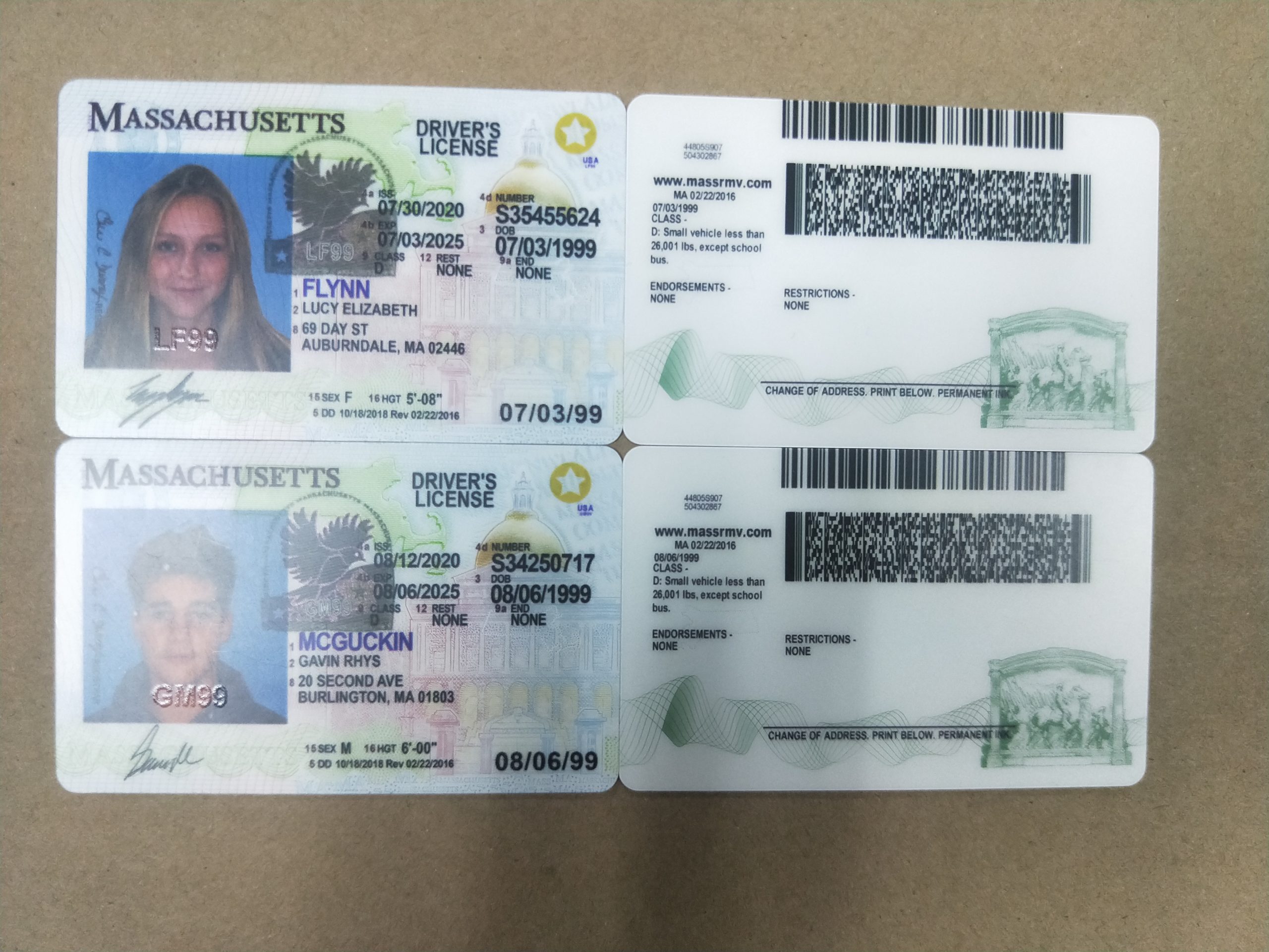 massachusetts fake id